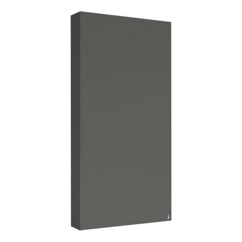 Absorber Premium — panel akustyczny w kolorze Grey, format 100 × 50 cm, grubość 11 cm, ujęcie 3/4