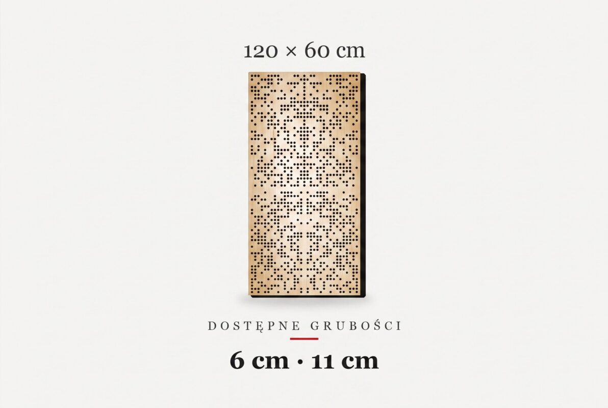 Dyfuzor Binarny w formacie 120 × 60 cm oraz grubościach 6 cm i 11 cm