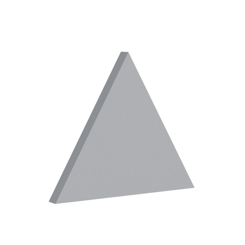 Basotect Foamly Triangle - 24. Metals and Minerals – Silver, 60 × 52 cm, 5 cm
