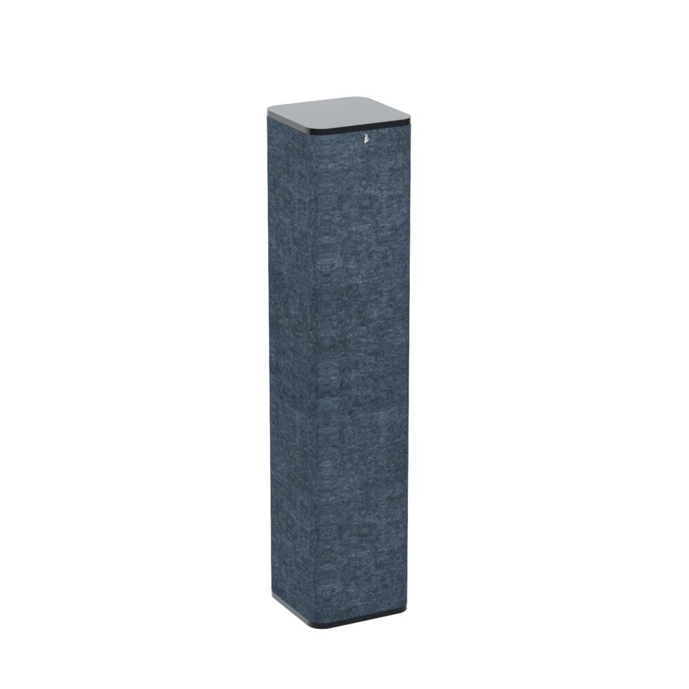 Echo Totem Wolnostojący - 13. Graphite, Kwadrat, Płyta Meblowa Czarna z Połyskiem, 1,5 m