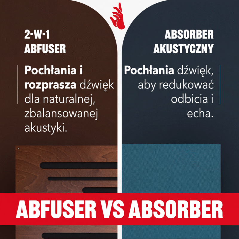 Infografika AbFuser - porównanie ze zwykłym absorberem