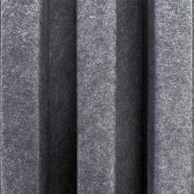 Detal lameli AkuWall Felt 4 × 4 cm i odstępów 2,5 cm