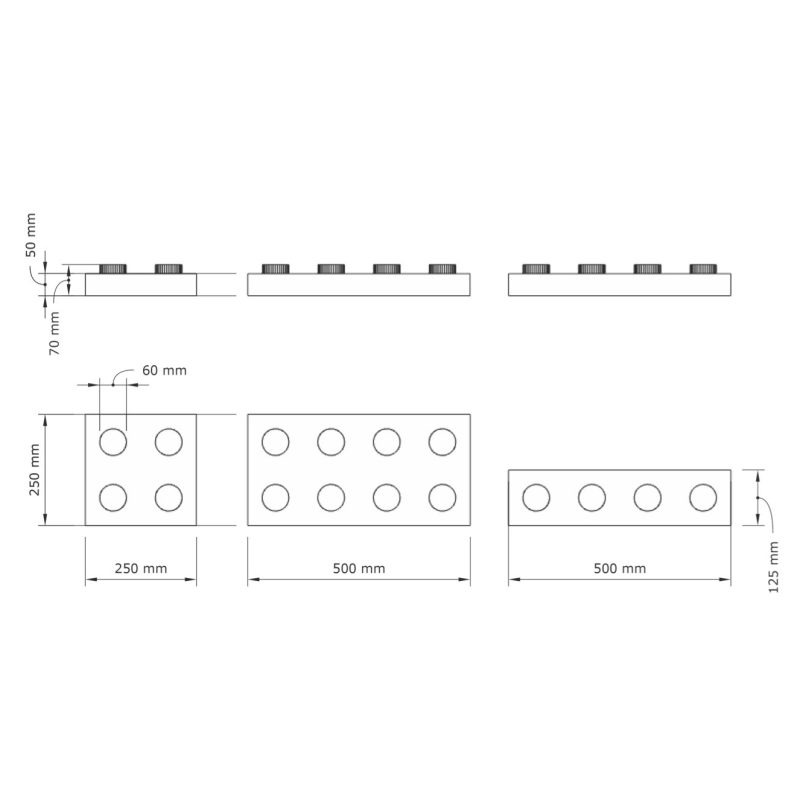 Wielobarwny układ Foamly Blocks w sali zabaw