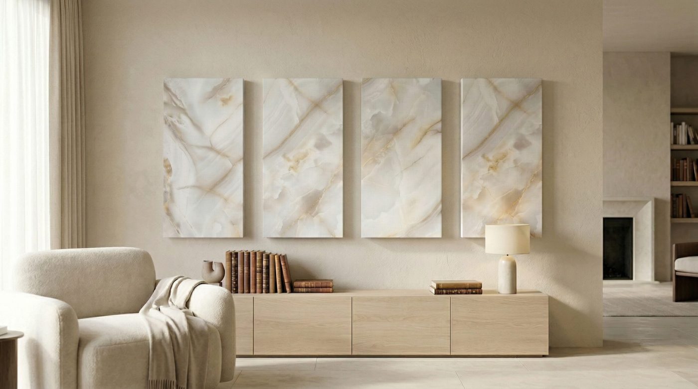 White Stone w jasnym, minimalistycznym wnętrzu