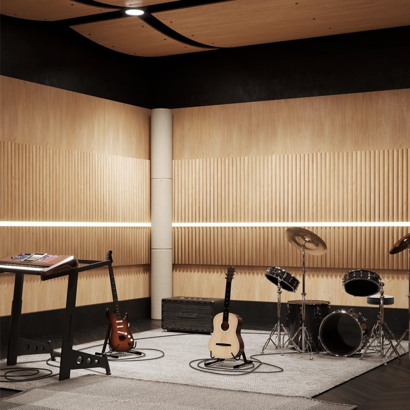 Pułapka Basowa Standard w narożniku home studio
